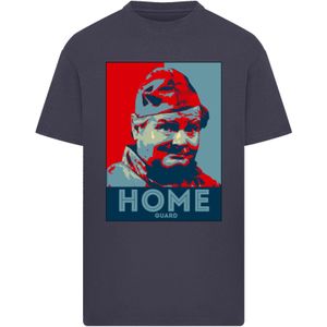 F4NT4STIC Shirt 'TV Times Benny Hill Home Guard'  lichtblauw / donkerblauw / rood