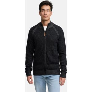 INDICODE JEANS Gebreid vest 'INMassum'  zwart