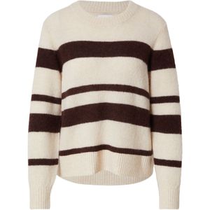 NÜMPH Trui 'RIETTE'  crème / chocoladebruin