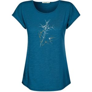 GREENBOMB Shirt 'Nature Bird Reed '  blauw / lichtgroen