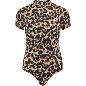 VILA Shirt body 'VILEOA'  sepia / lichtbruin / zwart