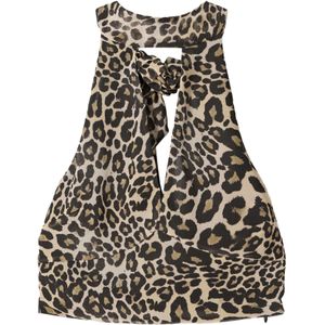 Bershka Top  beige / brokaat / zwart