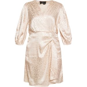 faina Cocktailjurk  crème / poederroze