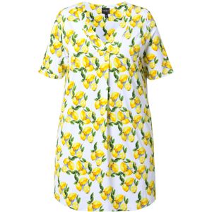 Ulla Popken Shirt  citroengeel / limoen / natuurwit