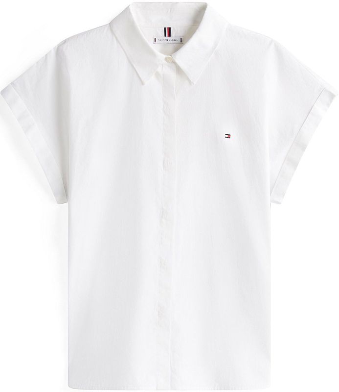 TOMMY HILFIGER - Blouse - Wit - Klassieke Blouse - Losse Pasvorm