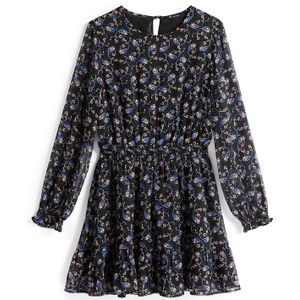 Tommy Jeans Jurk  blauw / rosa / zwart / wit