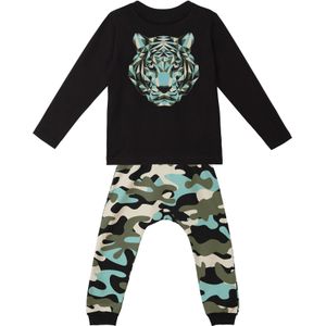 Denokids Trainingspak 'Camo Tiger'  zwart
