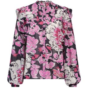 Fabienne Chapot Blouse 'Bibi'  grijs / pink / wit