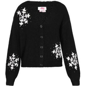 MYMO Gebreid vest  zwart / wit