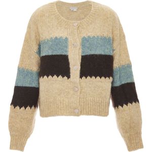 Jalene Gebreid vest  beige gemêleerd / blauw gemêleerd / zwart gemêleerd