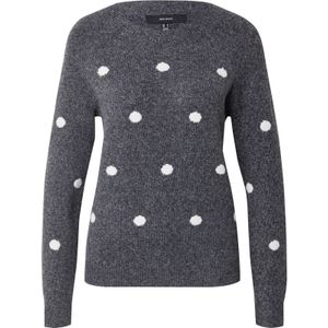 VERO MODA Trui 'VMDOFFY INTARSIA'  donkergrijs / wit