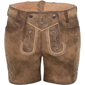 SPIETH & WENSKY - Klederdracht Broek - Crème / Bruin - Slimfit - Kort