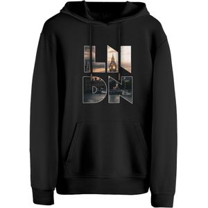 Cotton Prime Sweatshirt 'Skyline London - Weltenbummler'  nude / antraciet / zwart / wit