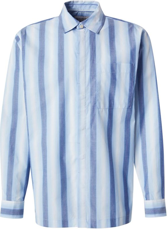 SCOTCH & SODA Overhemd  saffier / lichtblauw / offwhite