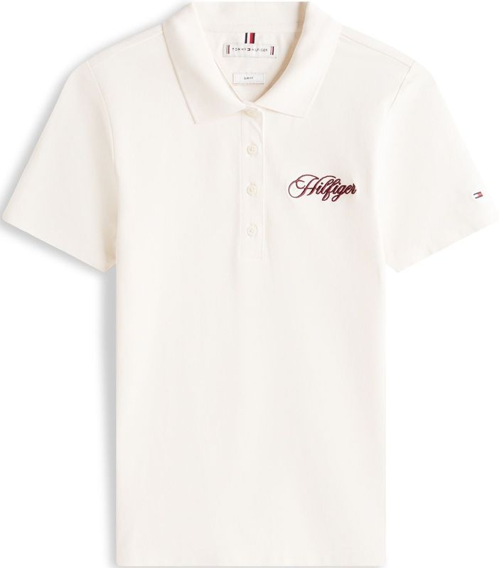 TOMMY HILFIGER - Shirt - Wijnrood/Wit - Poloshirt