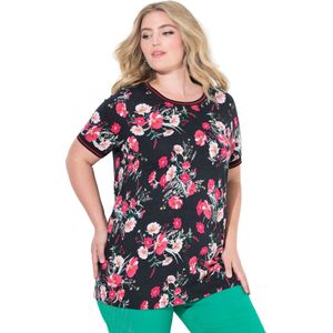 MIAMODA Shirt  groen / lichtroze / watermeloen rood / zwart