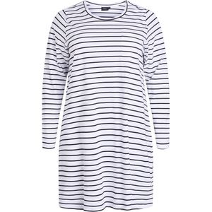 Zizzi Slaapshirt 'Msiv'  zwart / wit