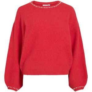 VILA Trui 'VISTELLA'  knalrood / parelwit