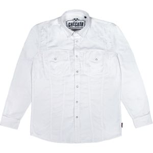 Checker - Dynasty Denim - Overhemd - Wit - Regular Fit - Lange Mouw