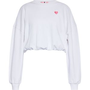 swirly Sweatshirt  pink / wit