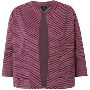 Ulla Popken Tussenjas  olijfgroen / pink / zwart