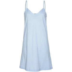 VIVANCE - Negligé - Blauw - Katoen - Mouwloos - V-hals