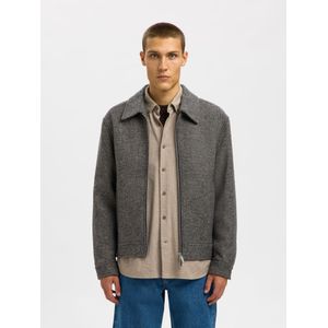 SELECTED HOMME - Philip - Herenjack - Regular Fit - Wolmix - All-over Motief