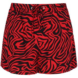 swirly Broek 'Comfy'  bloedrood / zwart