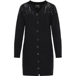 usha BLACK LABEL Gebreid vest  zwart