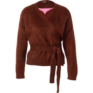 miss goodlife Trui  kastanjebruin / rosa