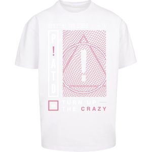 F4NT4STIC Shirt 'Panic At The Disco Turn Up The Crazy'  bourgogne / wit