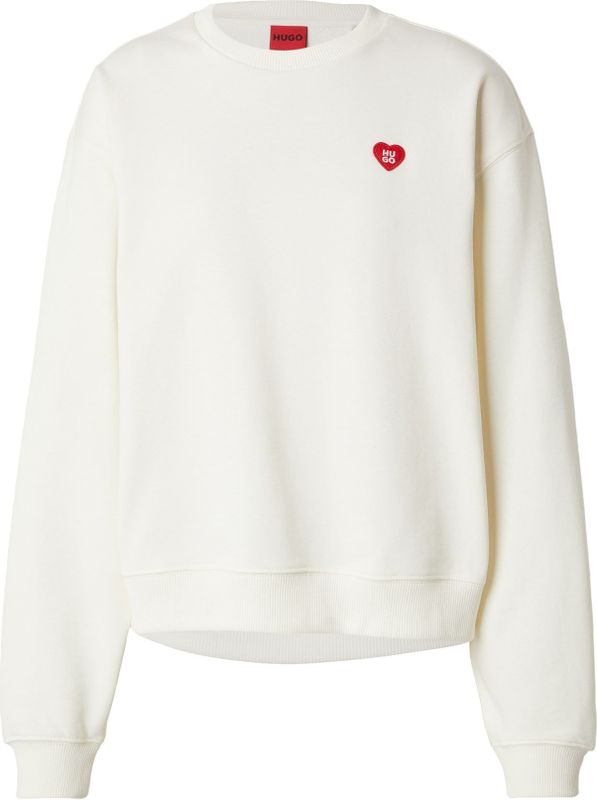 HUGO Sweatshirt 'Deroxina_7'  rood / wit