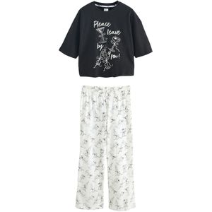 Next Pyjama  zwart / wit