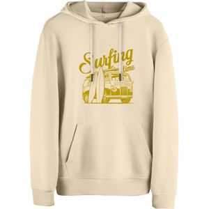 Cotton Prime Sweatshirt 'Surf Time - Urlaub & Meer'  lichtbeige