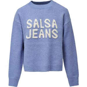 Salsa Jeans - Trui - Blauw - Lange Mouwen - Normale Pasvorm
