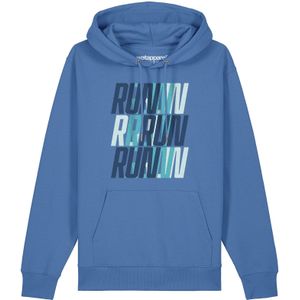 Watapparel Sweatshirt ' Run, Run, Run blue '  blauw / groen / wit
