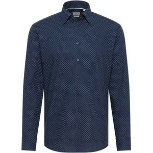 Eterna - MODERN FIT - Overhemd - Navy - Lange Mouwen - NON IRON