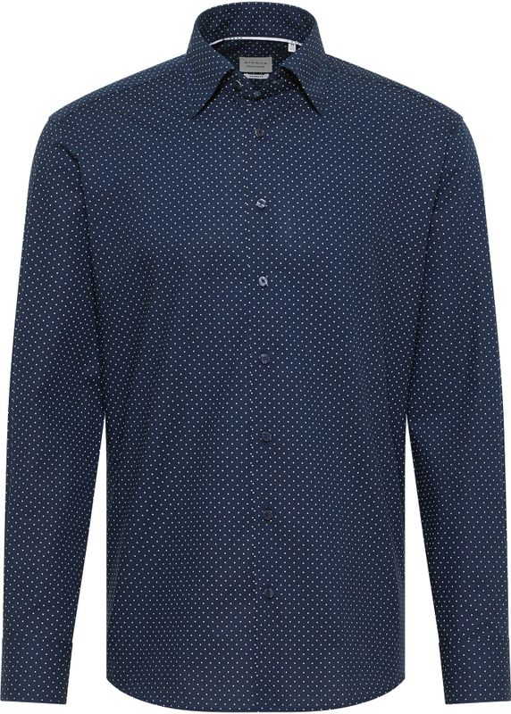Eterna - MODERN FIT - Overhemd - Navy - Lange Mouwen - NON IRON