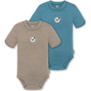 normani Rompertje/body 'Tihoi'  beige / blauw / wit