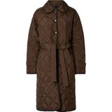 PIECES - Tussenmantel - Chocoladebruin - Gewatteerde Jas