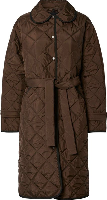 PIECES - Tussenmantel - Chocoladebruin - Gewatteerde Jas
