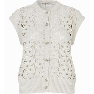 SECOND FEMALE Gebreide bodywarmer 'Coralie'  ivoor