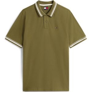 Tommy Jeans Shirt  olijfgroen / wit