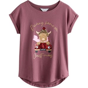 Next Shirt  bruin / groen / donkerroze / rood