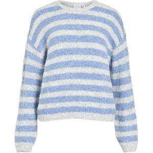 VILA Trui 'VIMarley'  blauw / lichtgrijs
