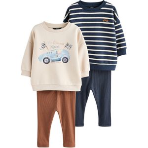 Next Set  beige / navy / bruin / wit