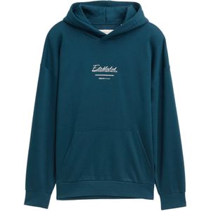 TOM TAILOR DENIM Sweatshirt  donkergroen / wit