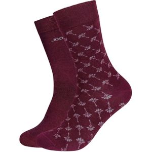 JOOP! - Sokken - Wijnrood / Offwhite - 2 Pack