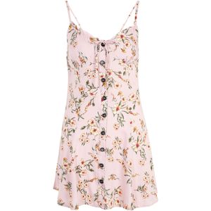 AÉROPOSTALE Jurk  groen / donkeroranje / lichtroze / wit