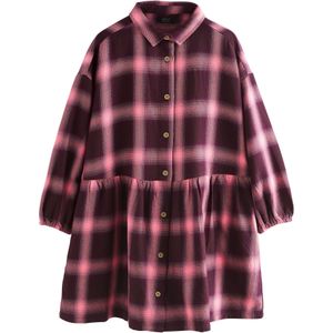 Next Jurk  aubergine / pitaja roze